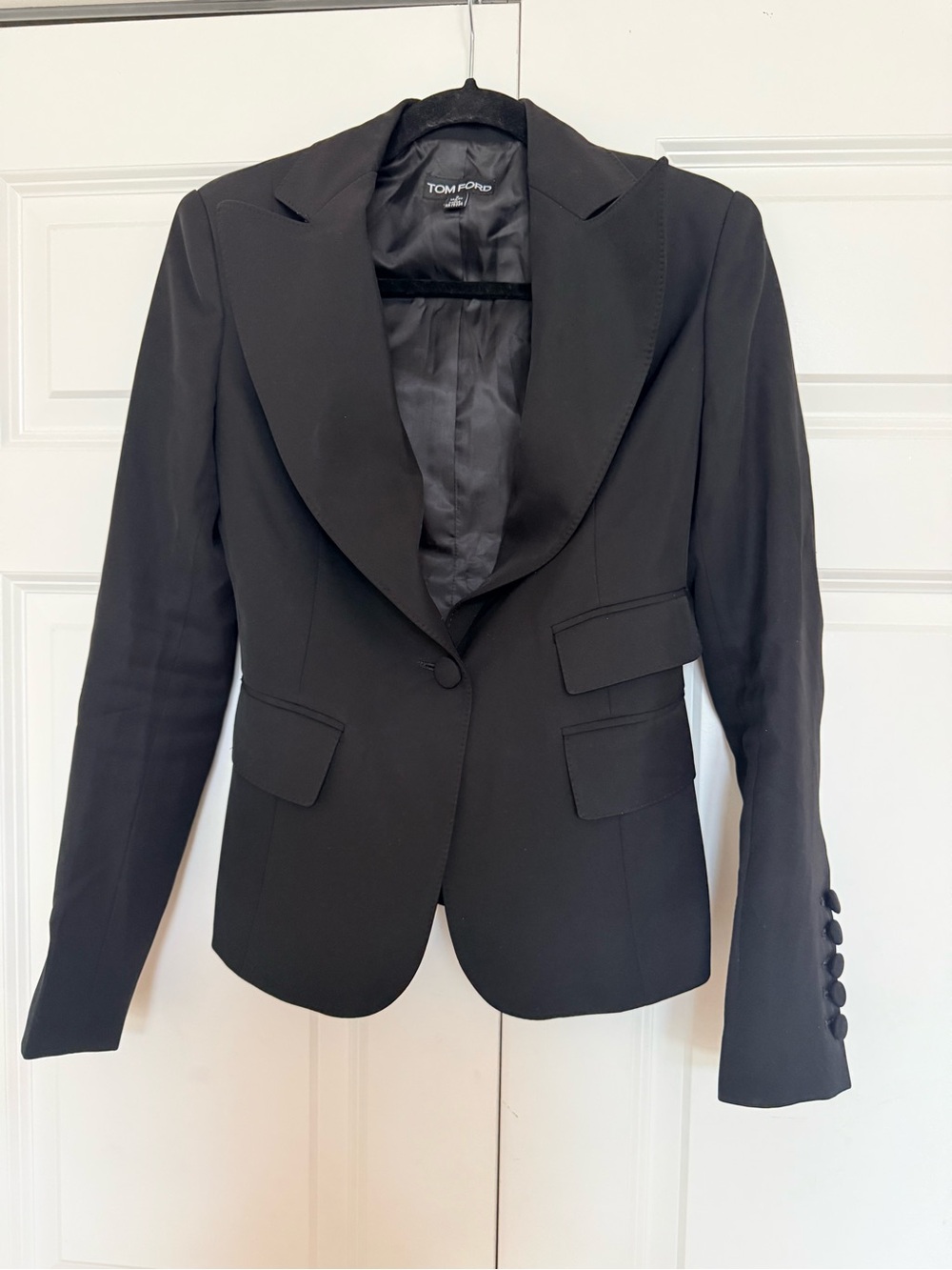 Tom Ford Black Women's Tailored Peak-Lapel Blazer